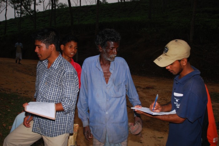 NSPHRS researchers conducting a community field survey in Bangladesh